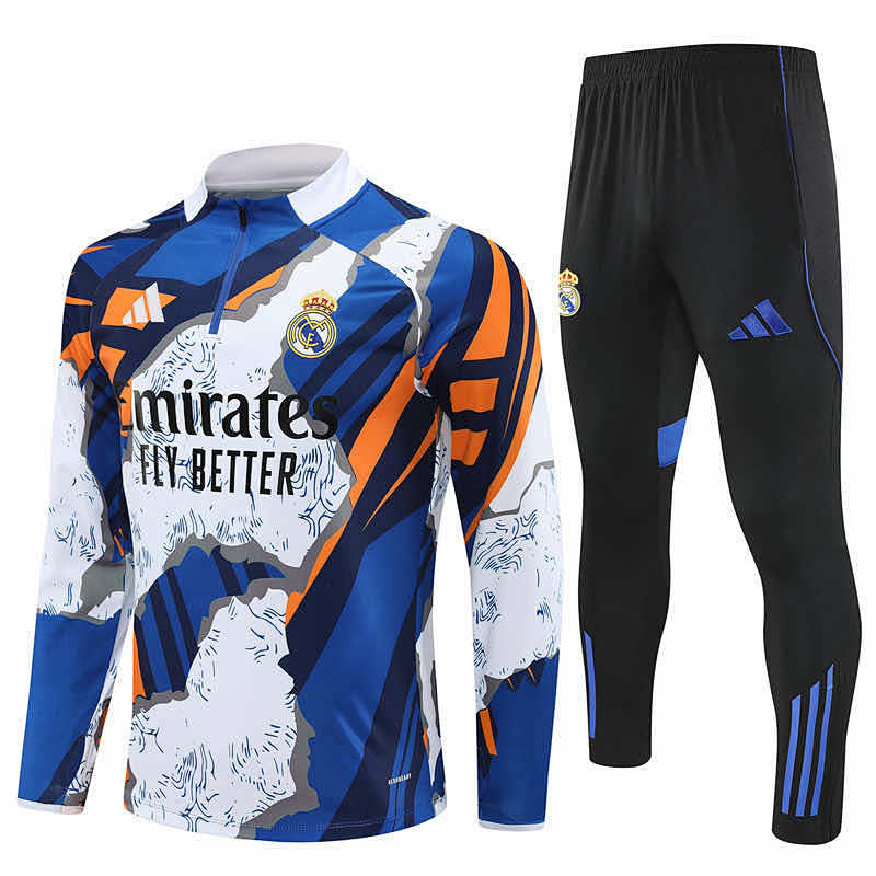 Real Madrid CF Half Zip Training Suit Set