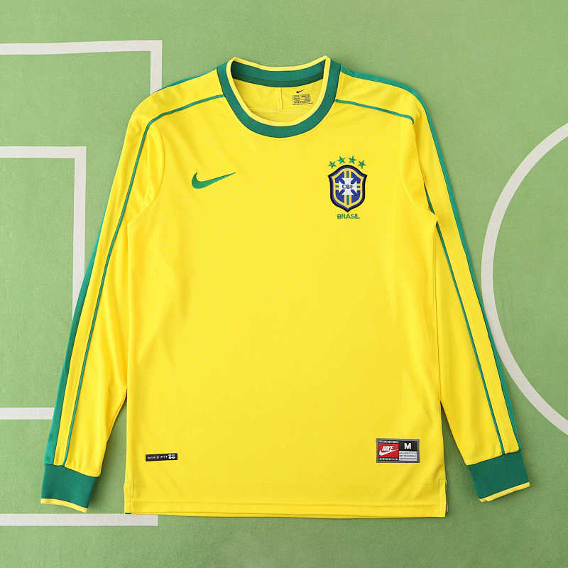 Brazil Home Long Sleeved Retro Fan Version