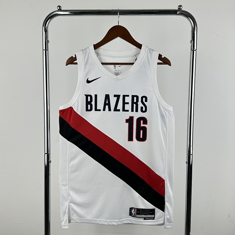 25-26 Nba Portland Trail Blazers Home White 16-YANG