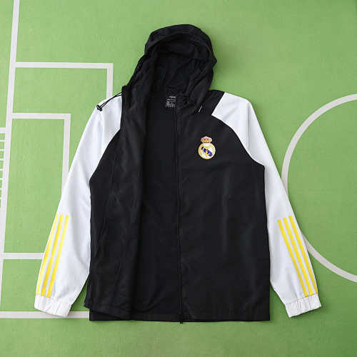Real Madrid CF Black Hooded Windbreak