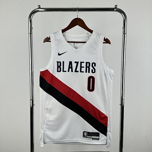 25-26 Nba Portland Trail Blazers Home White 0-LILLARD