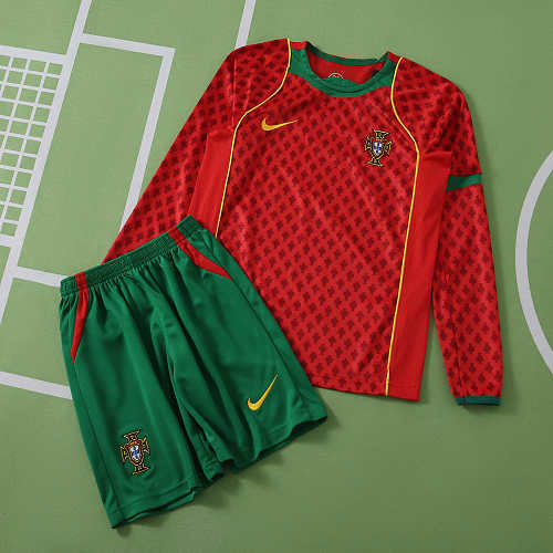 Portugal Home Retro Long Sleeves Kids Kit