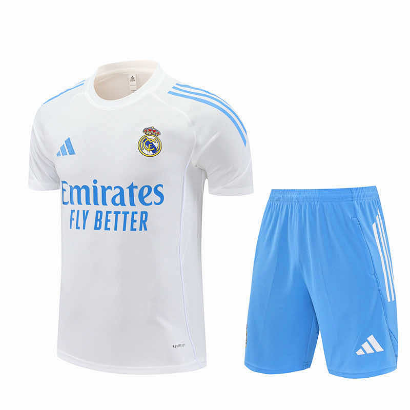 Real Madrid CF Training Clothes Suit Short Sleeve Fan Version