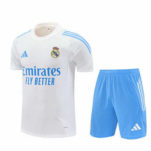 Real Madrid CF Training Clothes Suit Short Sleeve Fan Version