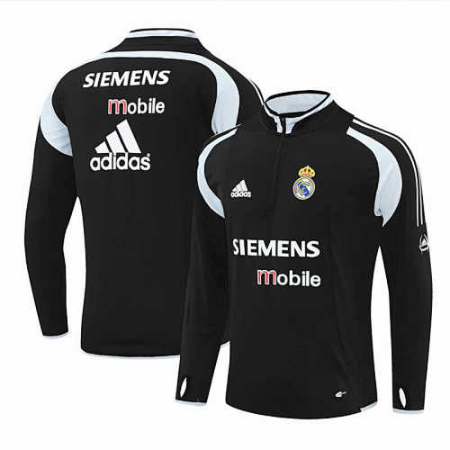 Real Madrid CF Black Half Pull Training Suit