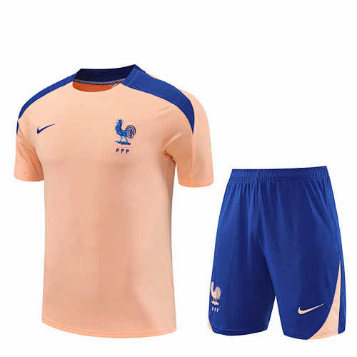 France Training Clothes Suit Short Sleeve Fan Version