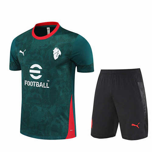 A.C. Milan Training Clothes Suit Short Sleeve Fan Version