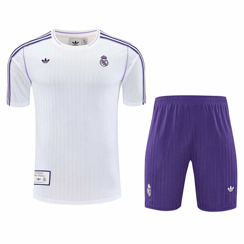 Real Madrid CF Training Clothes Suit Short Sleeve Fan Version