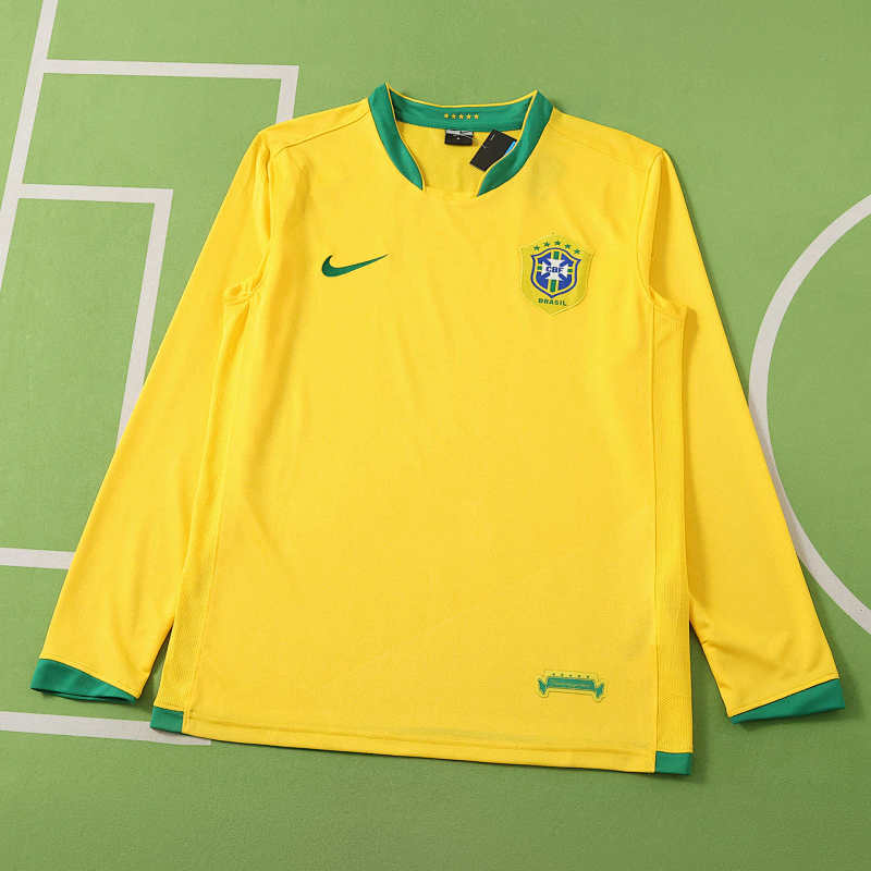 Brazil Home Long Sleeved Retro Fan Version