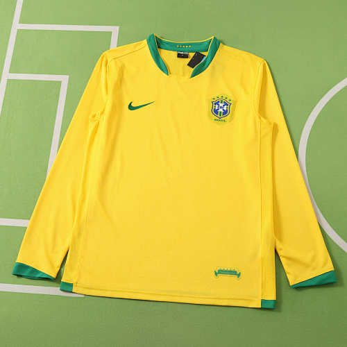 Brazil Home Long Sleeved Retro Fan Version