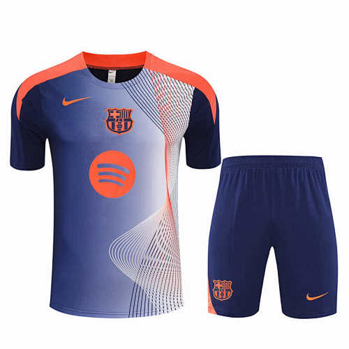 FC Barcelona Barça Training Clothes Suit Short Sleeve Fan Version