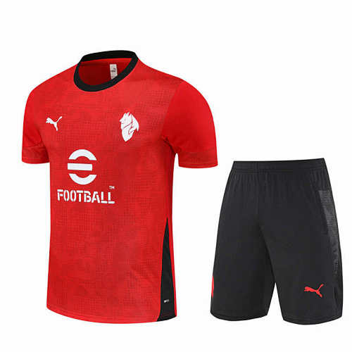 A.C. Milan Training Clothes Suit Short Sleeve Fan Version