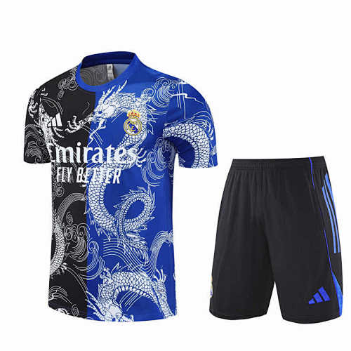Real Madrid CF Training Clothes Suit Short Sleeve Fan Version