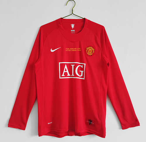Manchester United Home Champions League Long Sleeved Retro Fan Version