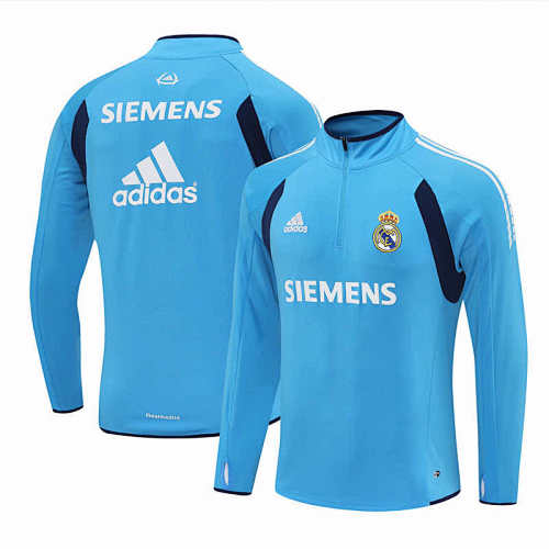 Real Madrid CF Light Blue Half Pull Training Suit