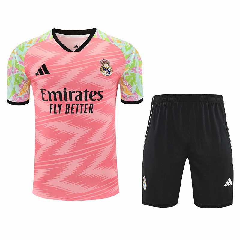 Real Madrid CF Training Clothes Suit Short Sleeve Fan Version