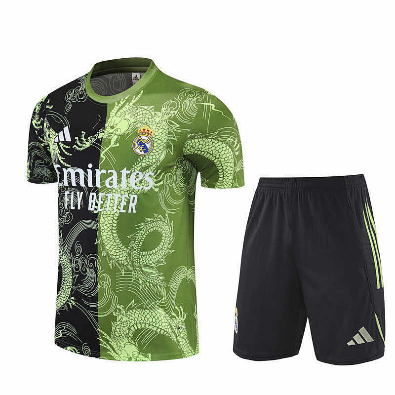 Real Madrid CF Training Clothes Suit Short Sleeve Fan Version