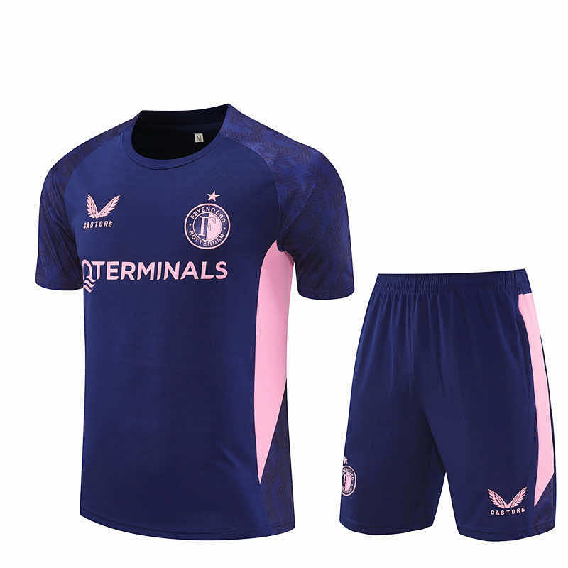 Feyenoord Training Clothes Suit Short Sleeve Fan Version