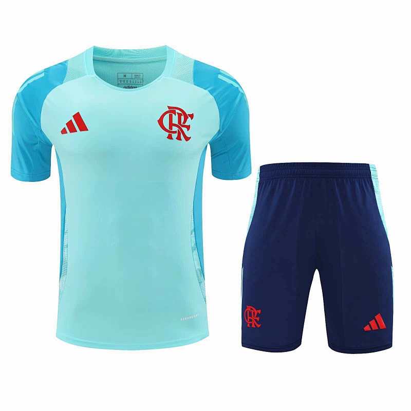 CR Flamengo Training Clothes Suit Short Sleeve Fan Version