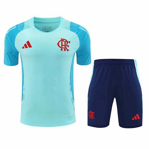 CR Flamengo Training Clothes Suit Short Sleeve Fan Version