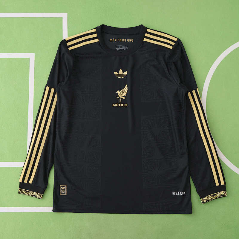 Mexico Black Gold Cup Long Sleeve Player Version
