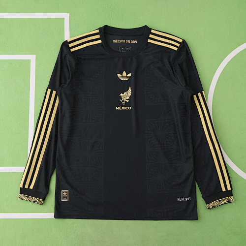 Mexico Black Gold Cup Long Sleeve Player Version