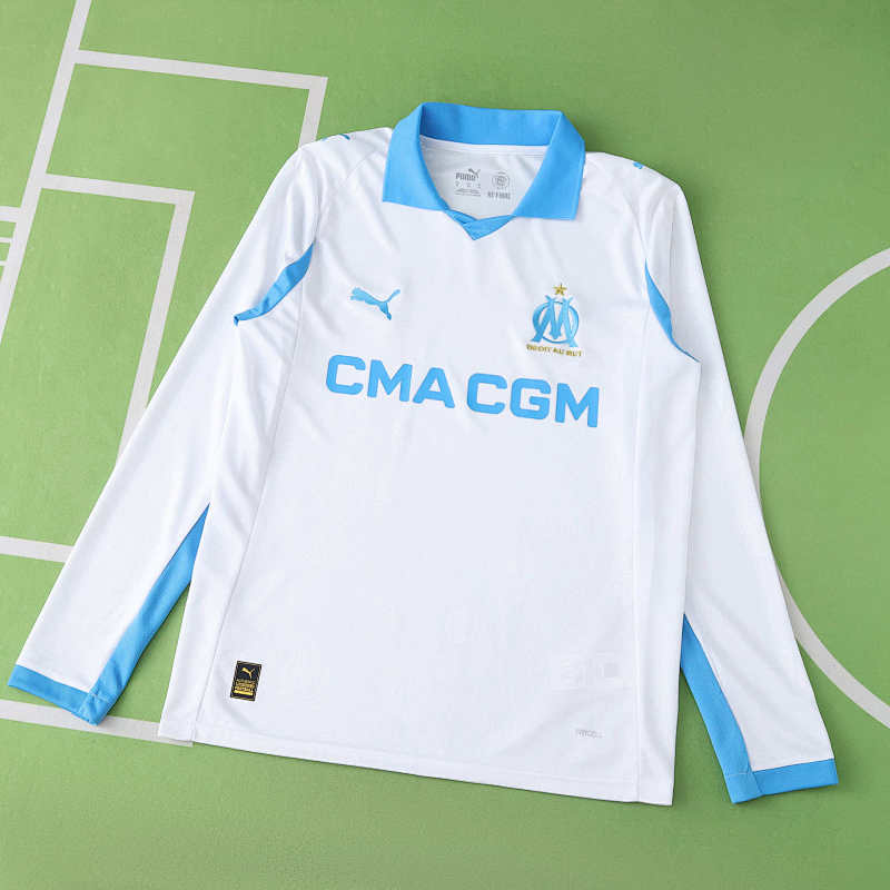 Olympique De Marseille Home Long Sleeved Fan Version