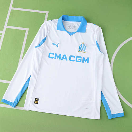 Olympique De Marseille Home Long Sleeved Fan Version