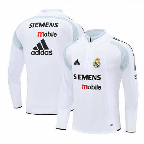 Real Madrid CF White Half Pull Training Suit