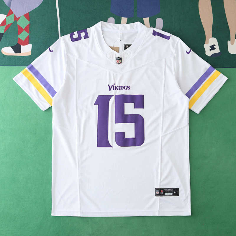 Minnesota Vikings White 3th Generation 15 Turner