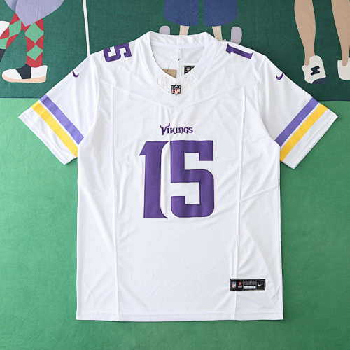 Minnesota Vikings White 3th Generation 15 Turner