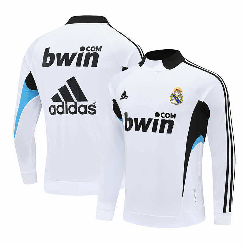 Real Madrid CF White Half Pull Training Suit