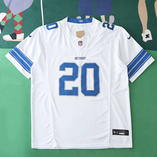 Detroit Lions White 3th Generation 20 Sanders