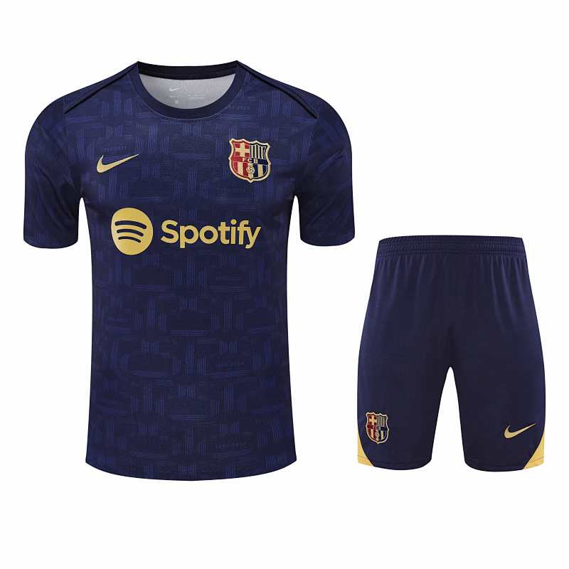 FC Barcelona Barça Training Clothes Suit Short Sleeve Fan Version