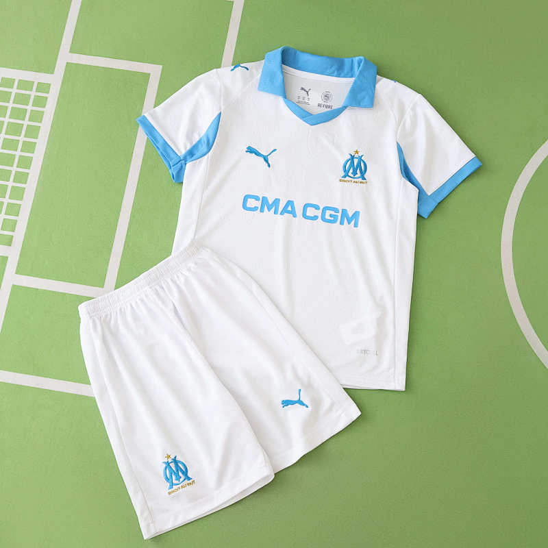 Olympique De Marseille Home Kids Kit