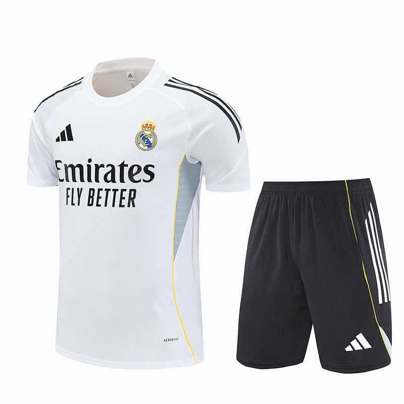 Real Madrid CF Training Clothes Suit Short Sleeve Fan Version