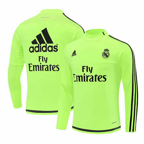 Real Madrid CF Fluorescent Green Half Pull Training Suit
