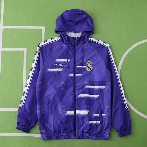 Real Madrid CF Purple Hooded Windbreak