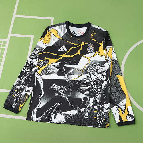 Real Madrid CF Marvel White Concept Long Sleeve Fan Version