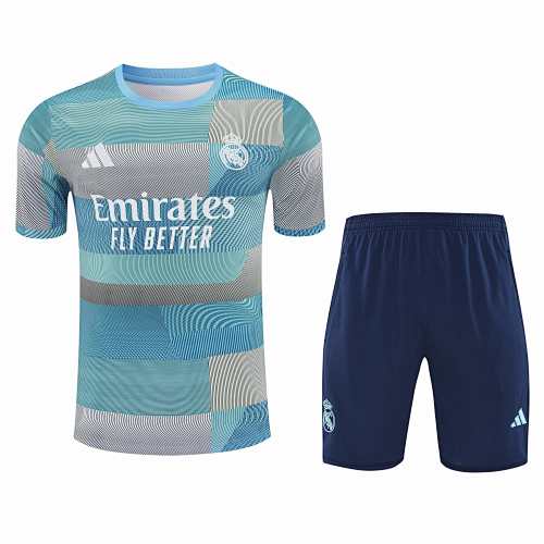 Real Madrid CF Training Clothes Suit Short Sleeve Fan Version