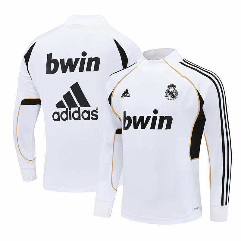 Real Madrid CF White Half Pull Training Suit