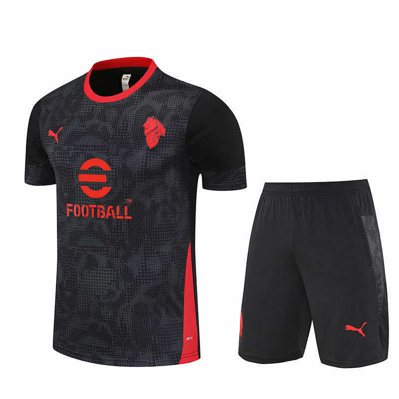 A.C. Milan Training Clothes Suit Short Sleeve Fan Version