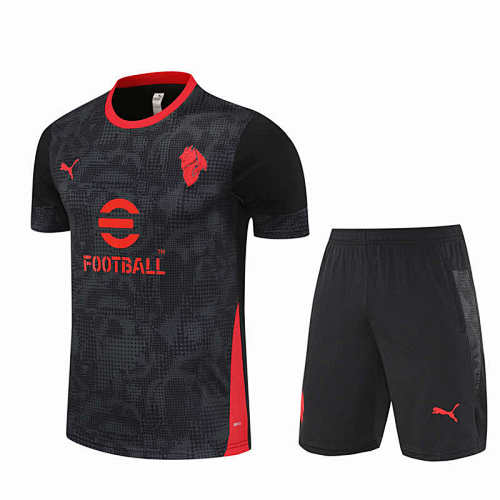 A.C. Milan Training Clothes Suit Short Sleeve Fan Version