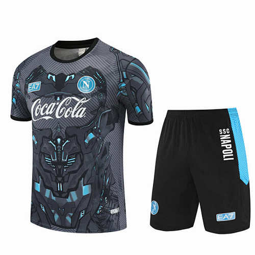 S.s.c. Napoli Training Clothes Suit Short Sleeve Fan Version