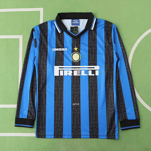 F.C. Internazionale Milano Home Long Sleeved Retro Fan Version