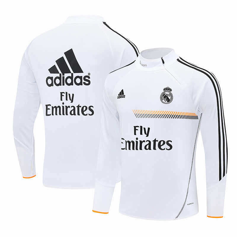 Real Madrid CF White Half Pull Training Suit