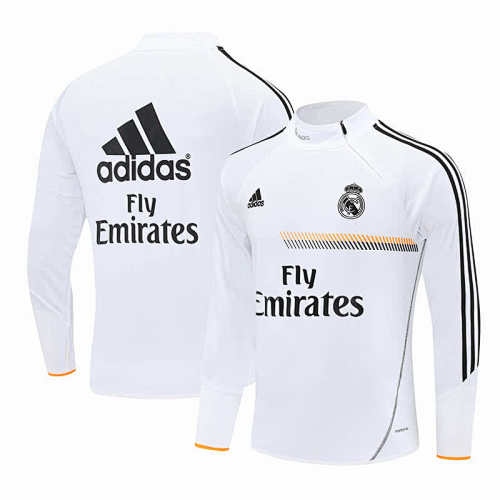 Real Madrid CF White Half Pull Training Suit