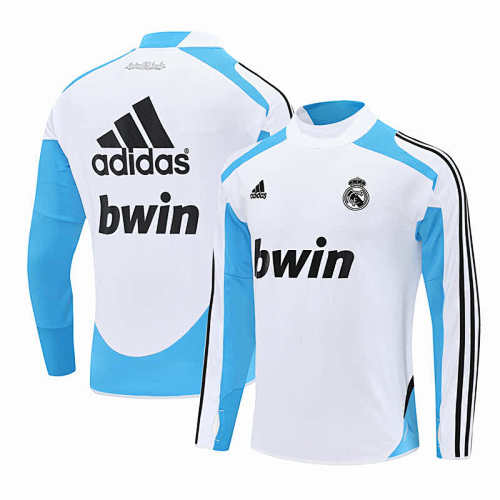 Real Madrid CF White Half Pull Training Suit