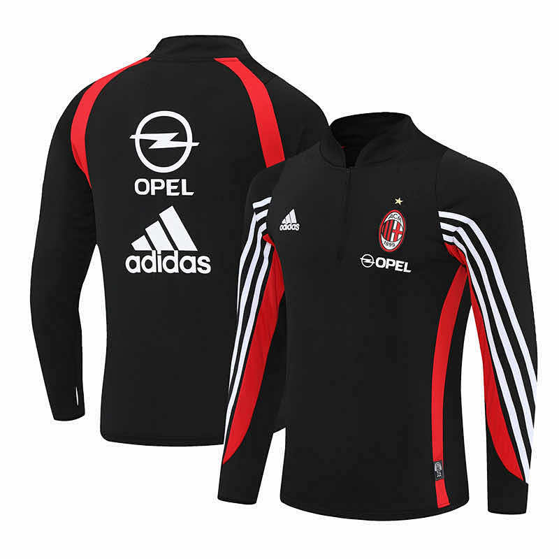 A.C. Milan Black Half Pull Training Suit