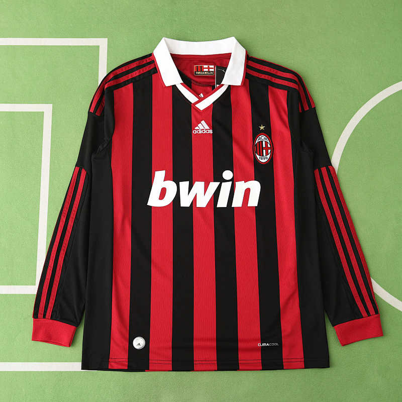 A.C. Milan Home Long Sleeve Retro Fan Version